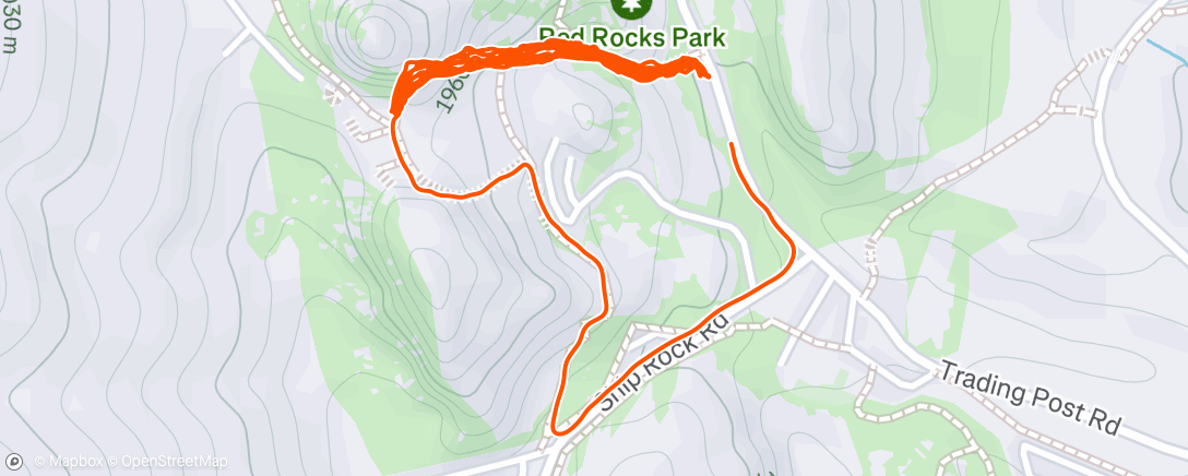 Map of the activity, RR Stairs w/ 38# pack