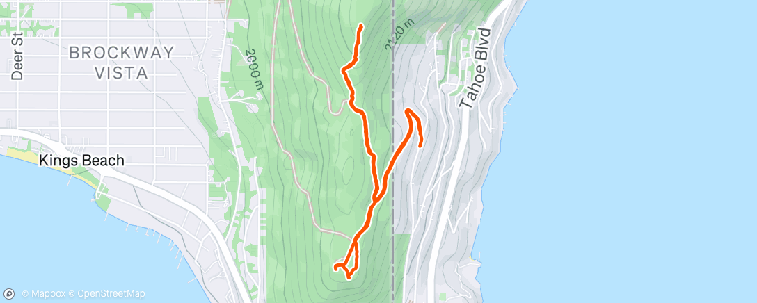 Map of the activity, Morning Hike