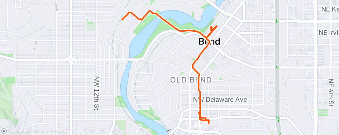 Map of the activity, Afternoon Walk