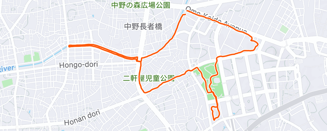 Map of the activity, リカバリー超スロージョグ