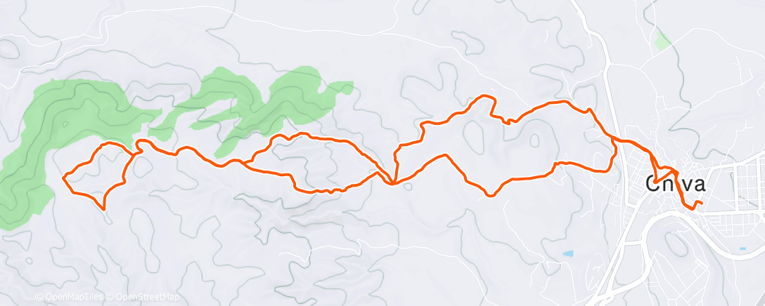 Map of the activity, Mi primer trail!! En la sierra de Chiva