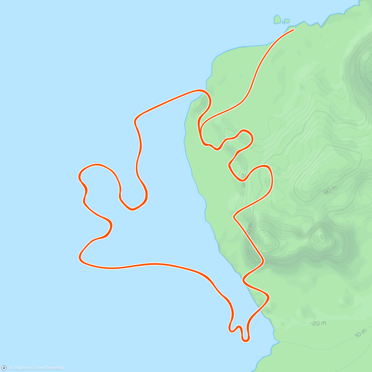 Map of the activity, Zwift - Race: Stage 3: Lap It Up - Seaside Sprint (A) on Seaside Sprint in Watopia