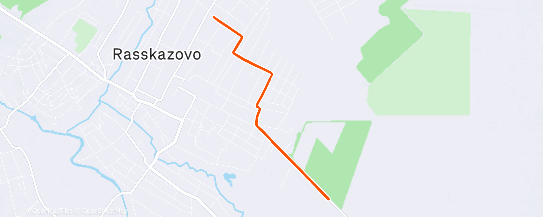 Map of the activity, Утренний забег