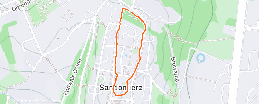 Map of the activity, Evening Walk