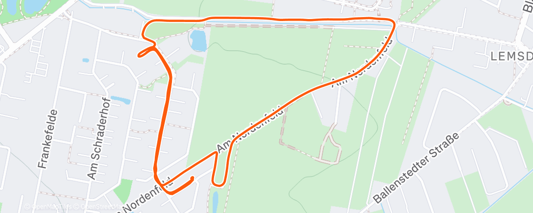 Map of the activity, Morning Walk