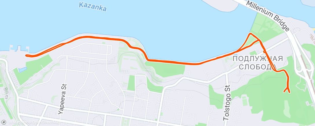 Map of the activity, Утренний забег