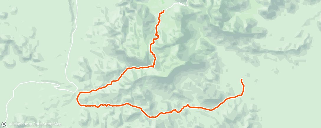 Map of the activity, Outer Mountain Loop (21 of 32 miles)