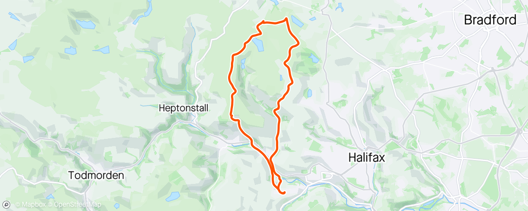 アクティビティ「Calderdale Hike - short route」の地図