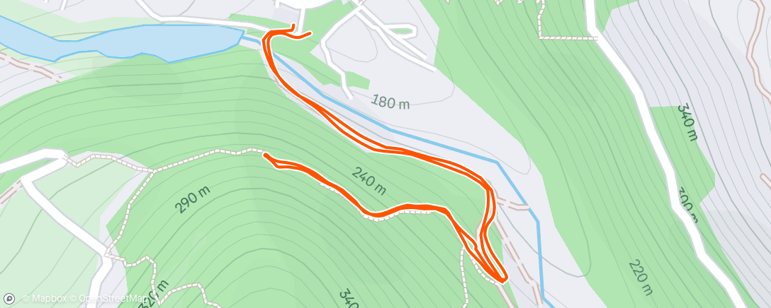 Map of the activity, Afternoon Run