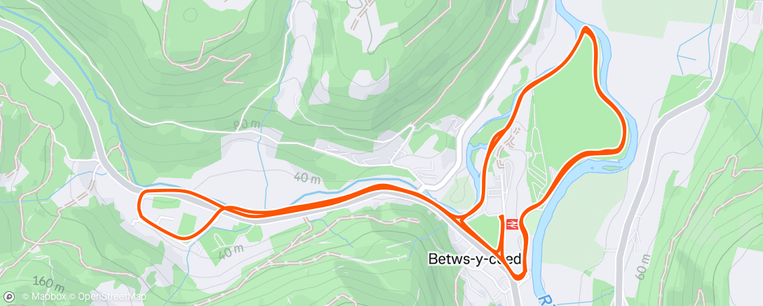 Map of the activity, Evening Run