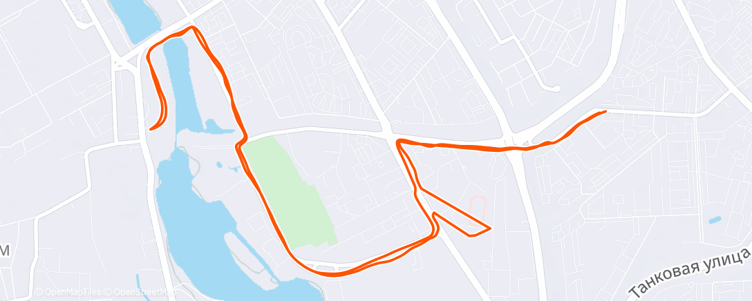 Map of the activity, Утренний забег