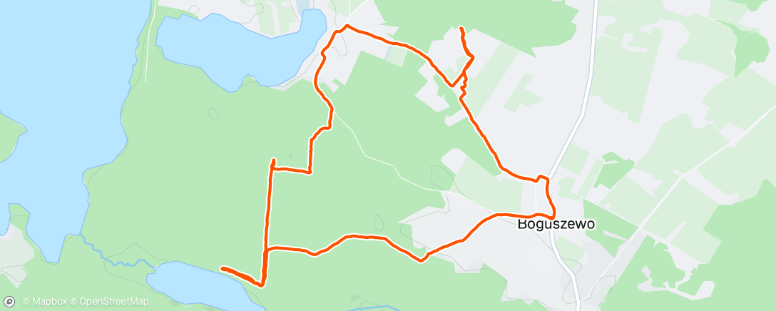 Map of the activity, Mazurskie Tropy zbieranie punktów