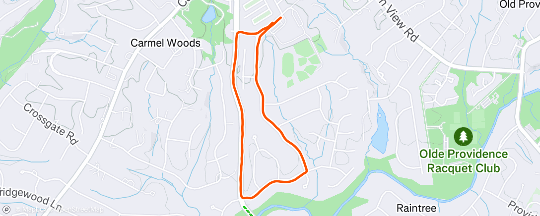 Map of the activity, Morning Run