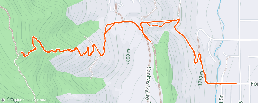 Map of the activity, Let’s go run in pants on the hottest day of the year
