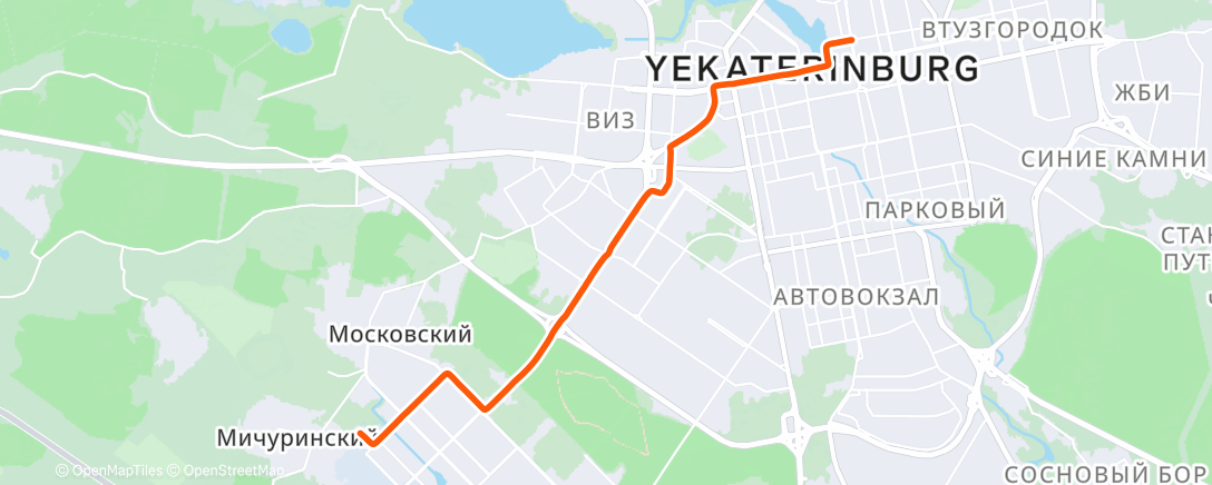 Map of the activity, Дневной велозаезд