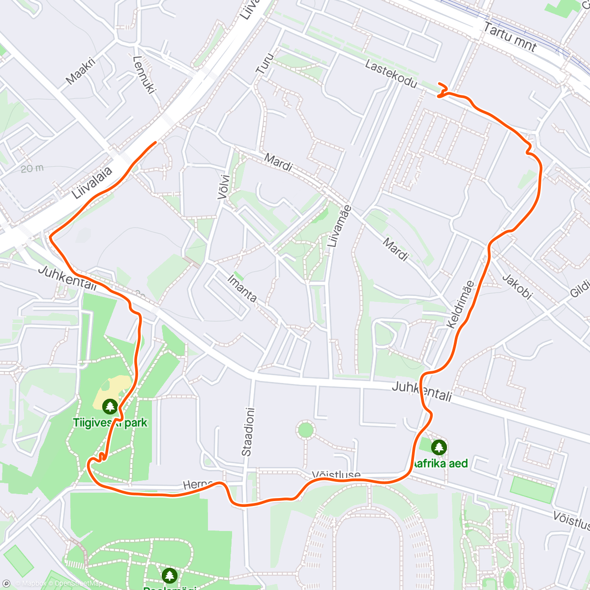Map of the activity, Enniga hommikune jalutuskäik 🐩🚶🏽‍♂️