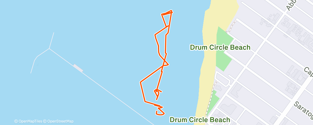 Map of the activity, Ocean Beach