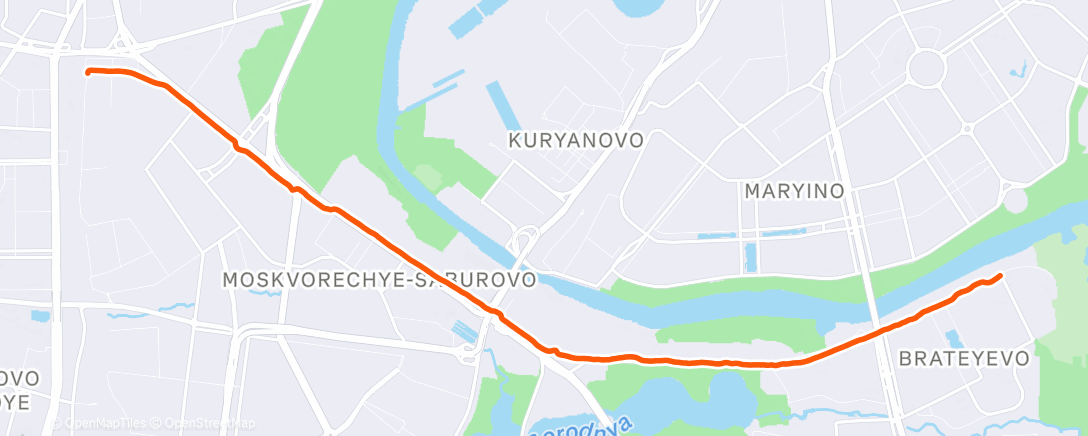 Карта физической активности (Вечерний забег)