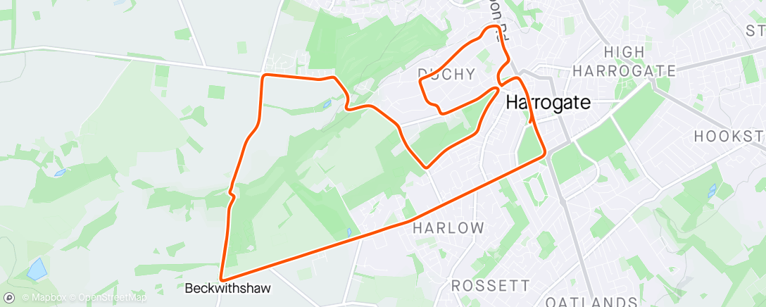 Map of the activity, Zwift - Race: 3R Racing (A) on Harrogate Circuit Reverse in Yorkshire