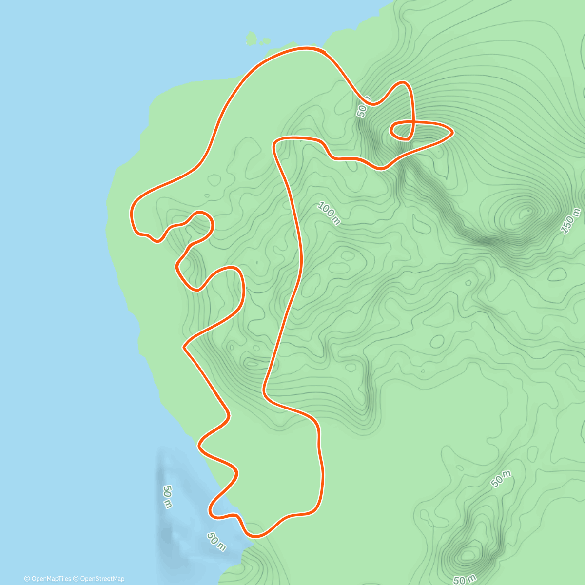 Map of the activity, Zwift - Long Tempo Climb #1 on Two Bridges Loop in Watopia