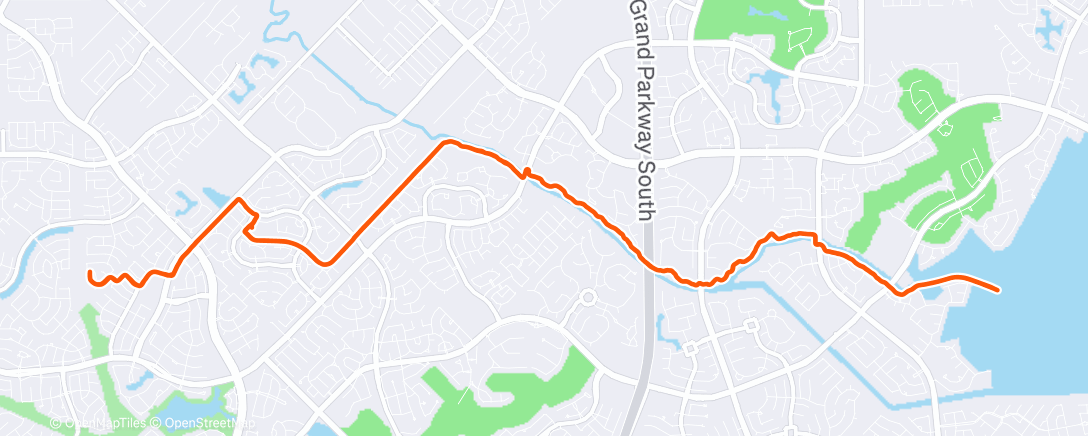 Map of the activity, Morning Run