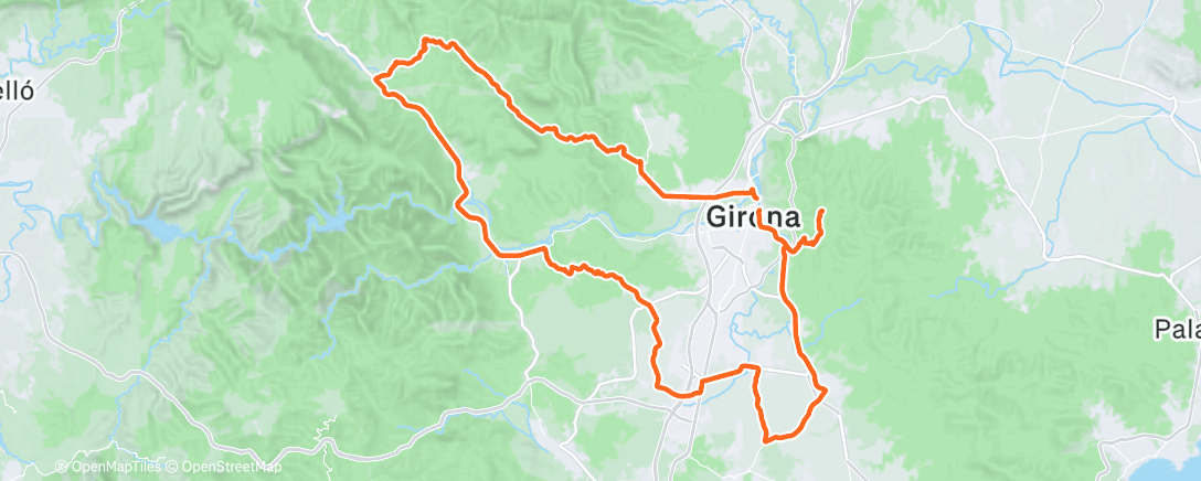 Map of the activity, Definitely not a sun day