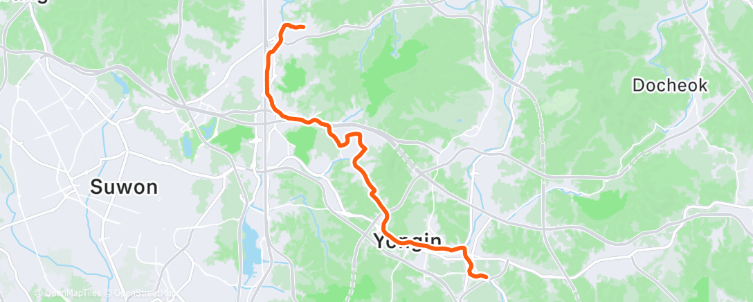 Map of the activity, Evening Ride