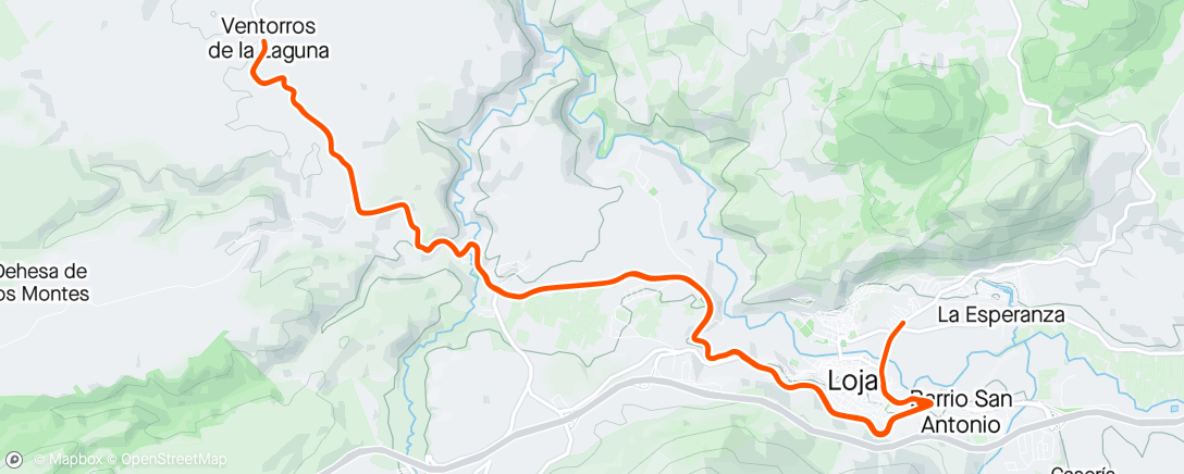 Map of the activity, Bicicleta por la mañana