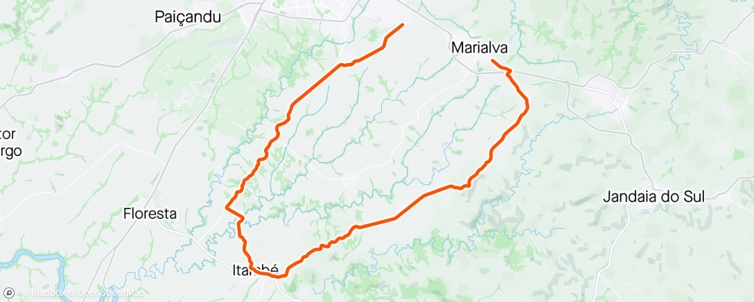Map of the activity, Volta de Itambé com Marialva Bike Team