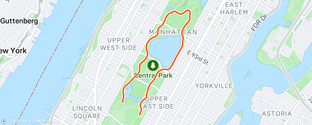 Map of the activity, Morning Run