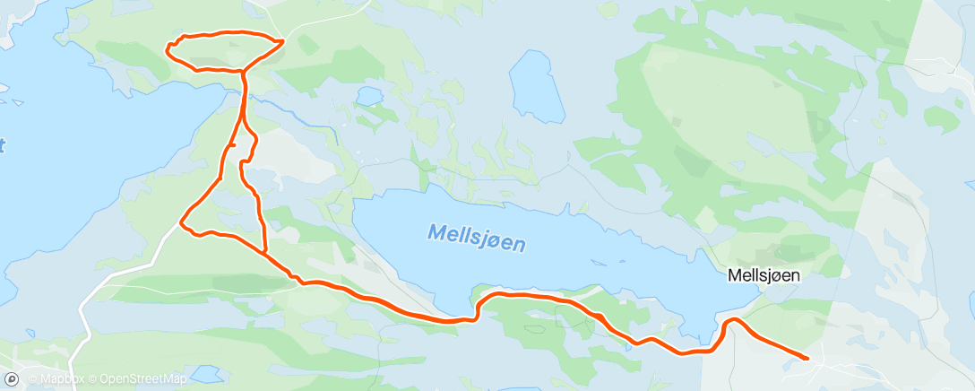 Map of the activity, Rolig på grus og terreng Elgåsen - Reina