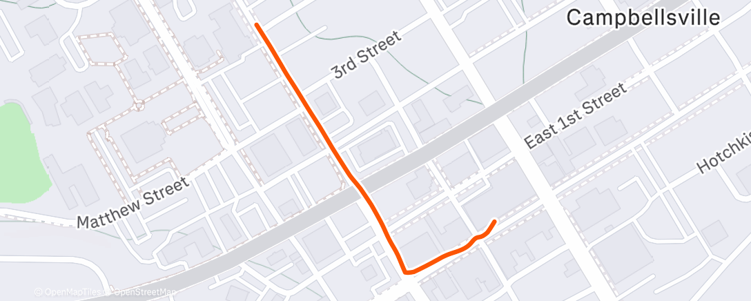 Map of the activity, Evening Walk