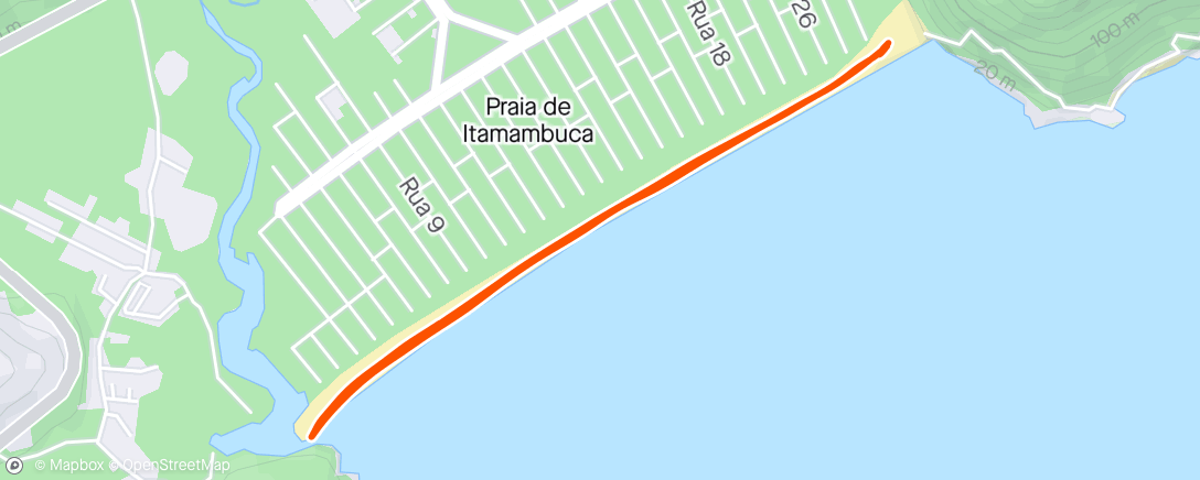 Map of the activity, Corridinha Itamambuca