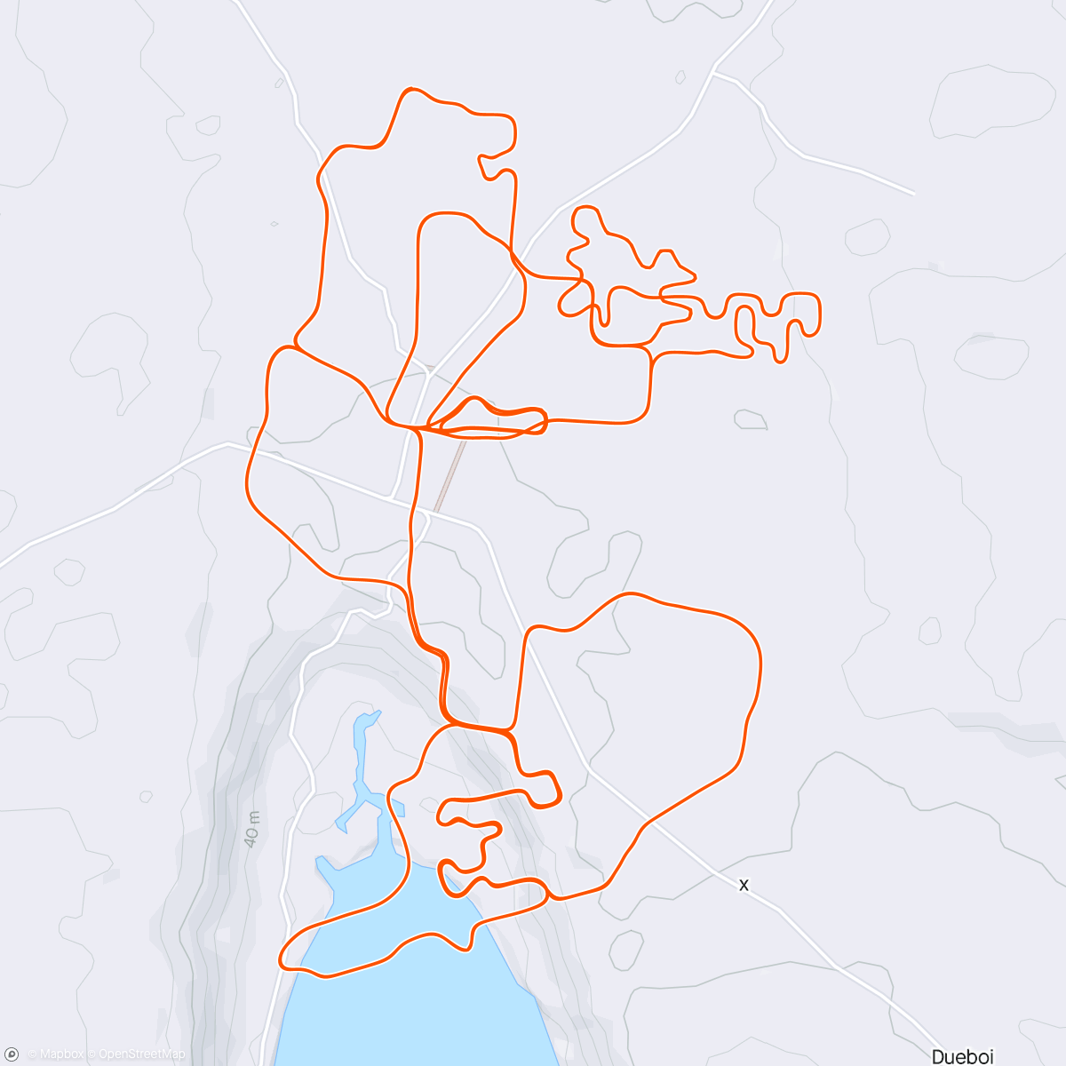Map of the activity, Zwift - pre race spin in Makuri Islands