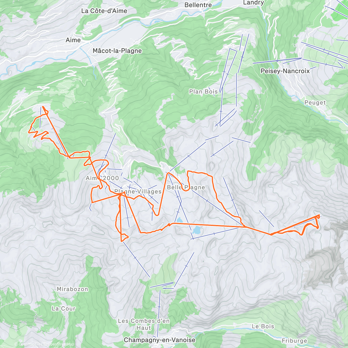 Карта физической активности (Ochtendsessie alpineskiën)