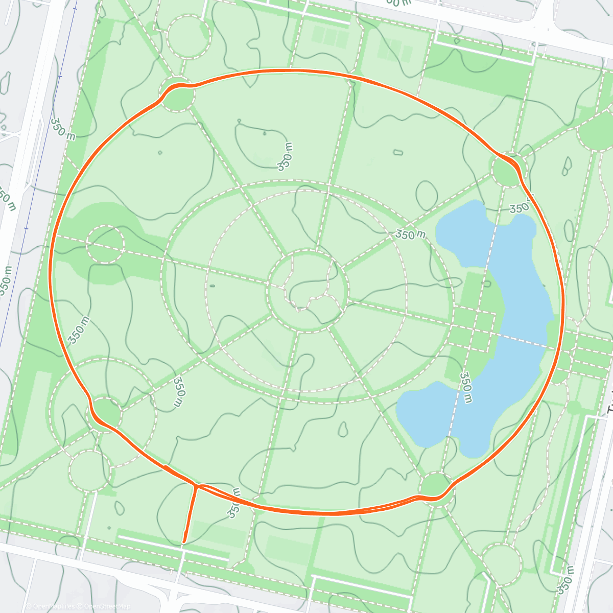 Map of the activity, Утренний забег