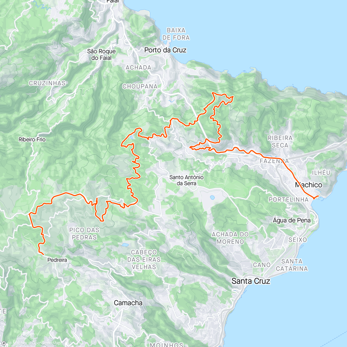 Map of the activity, MTB Machico Trailtour