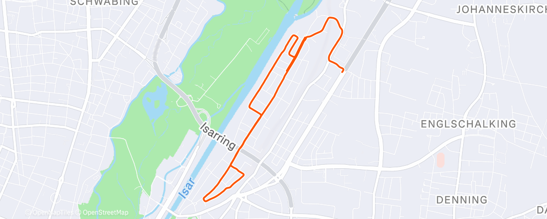 Mapa da atividade, Mittagslauf