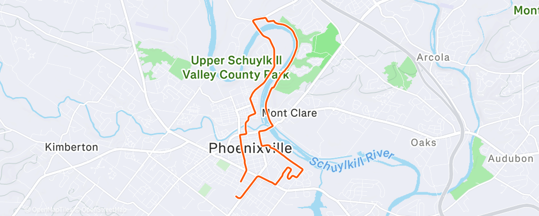 Карта физической активности (Afternoon Run)