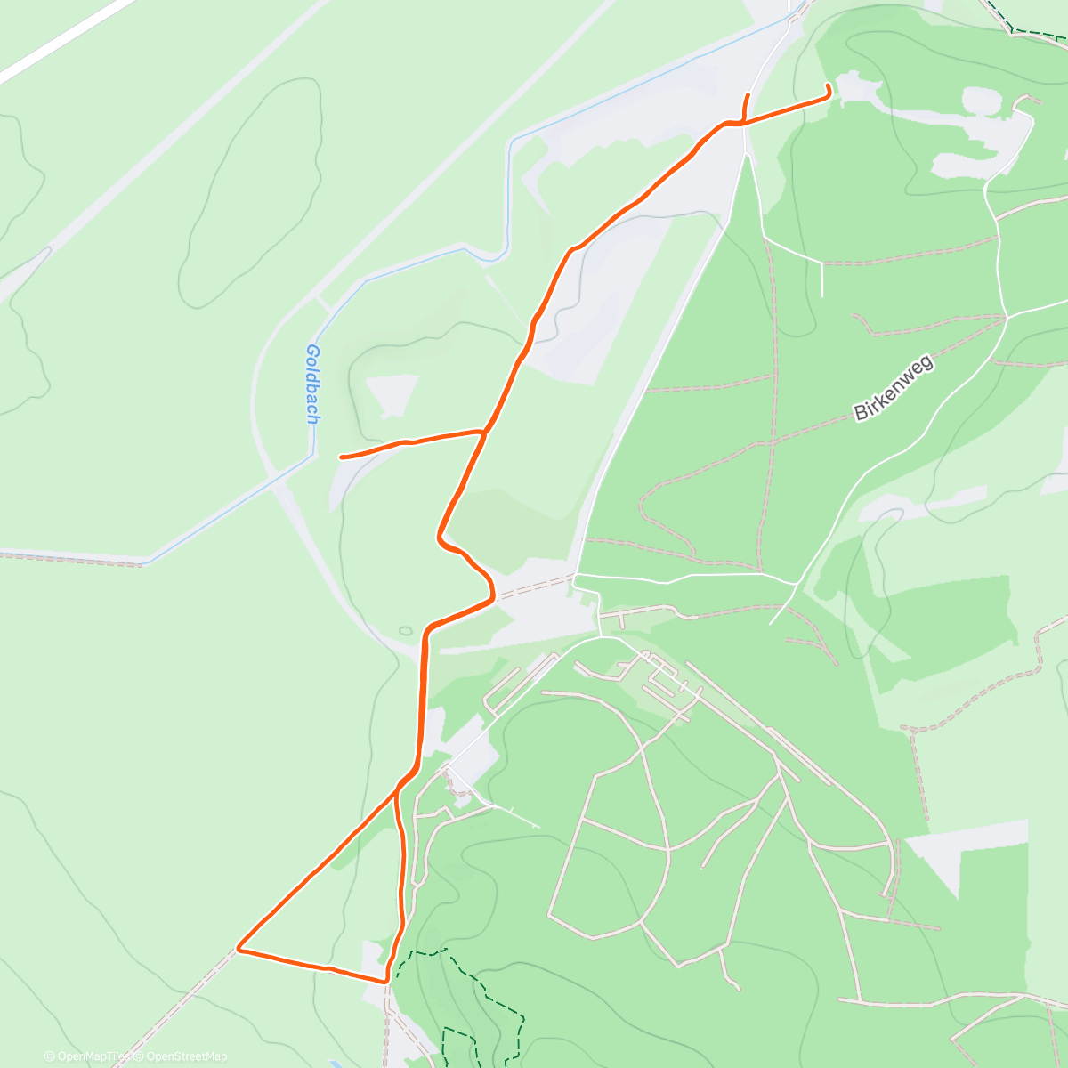Map of the activity, Traillauf zur Mittagszeit