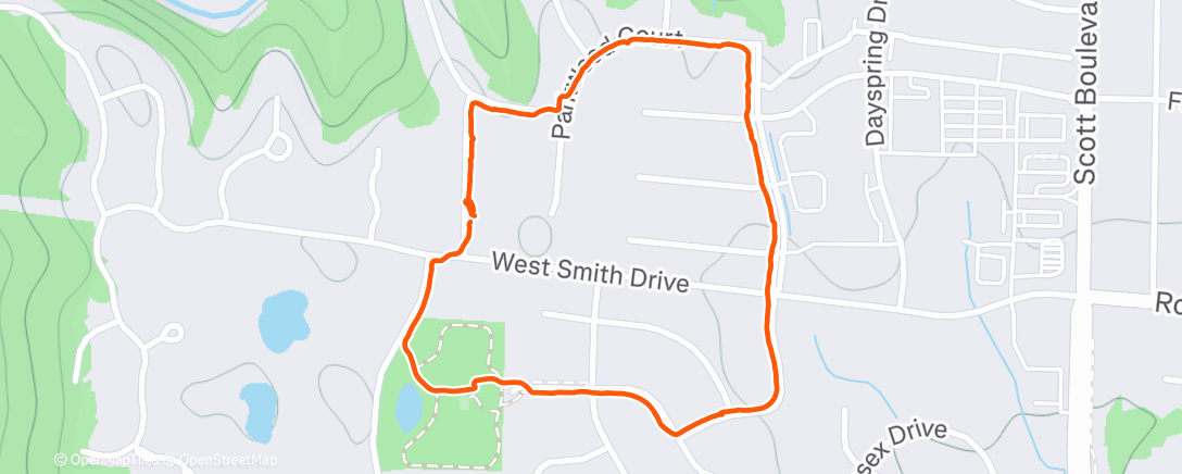 Карта физической активности (🌙 Evening Dog Walk)