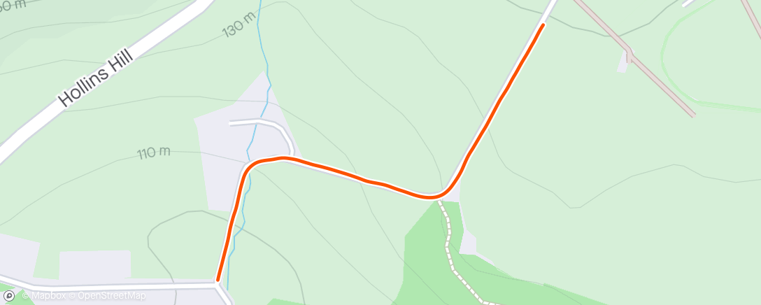 Map of the activity, Core bag hill run