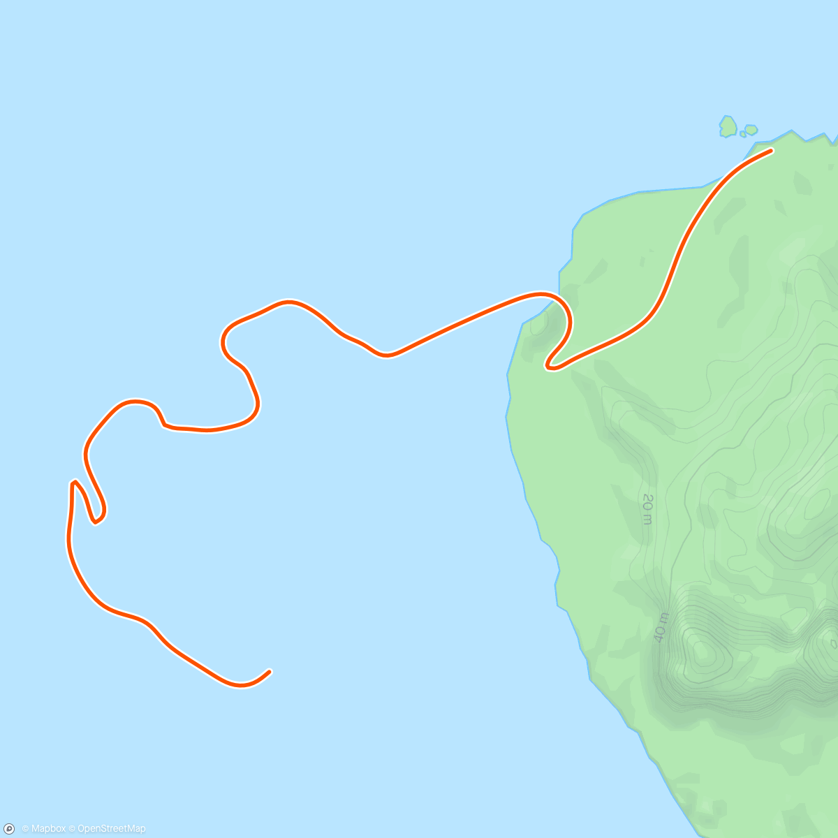 活动地图，Zwift - Race: SZR After Work Party (B) on Volcano Circuit CCW in Watopia