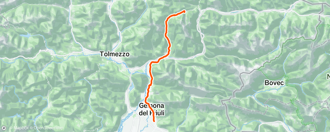 Map of the activity, Sessione di gravel biking mattutina