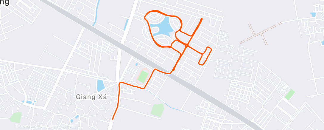 Map of the activity, Morning Run