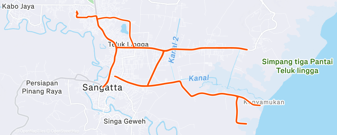 Map of the activity, Bulan K3 Ride #1