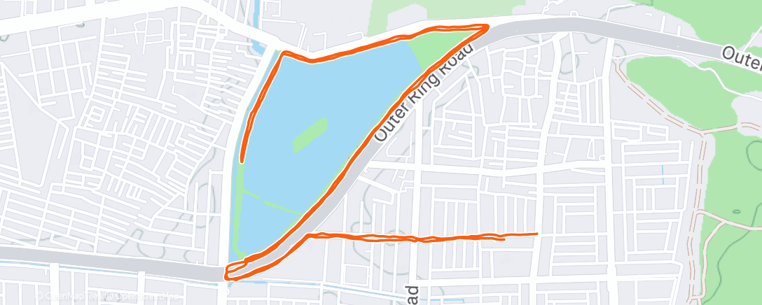 Map of the activity, Afternoon Run