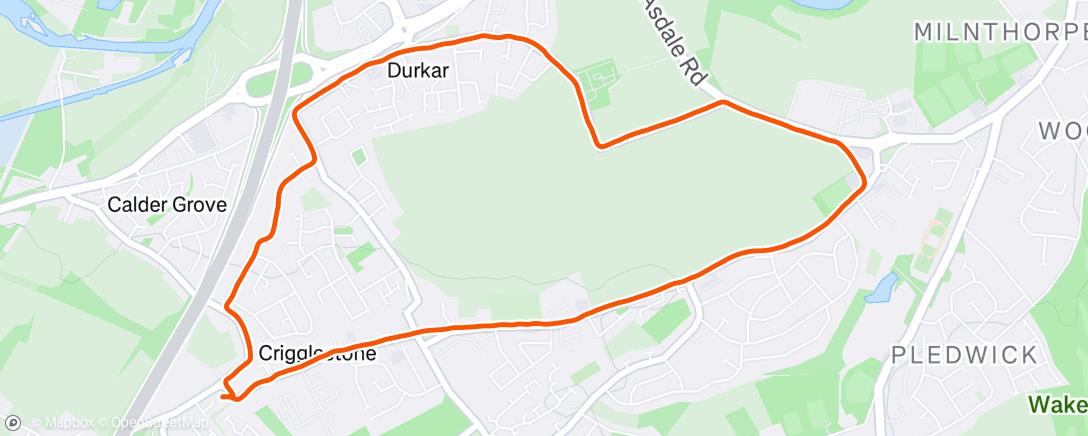 Map of the activity, Easy Run with Runna ✅