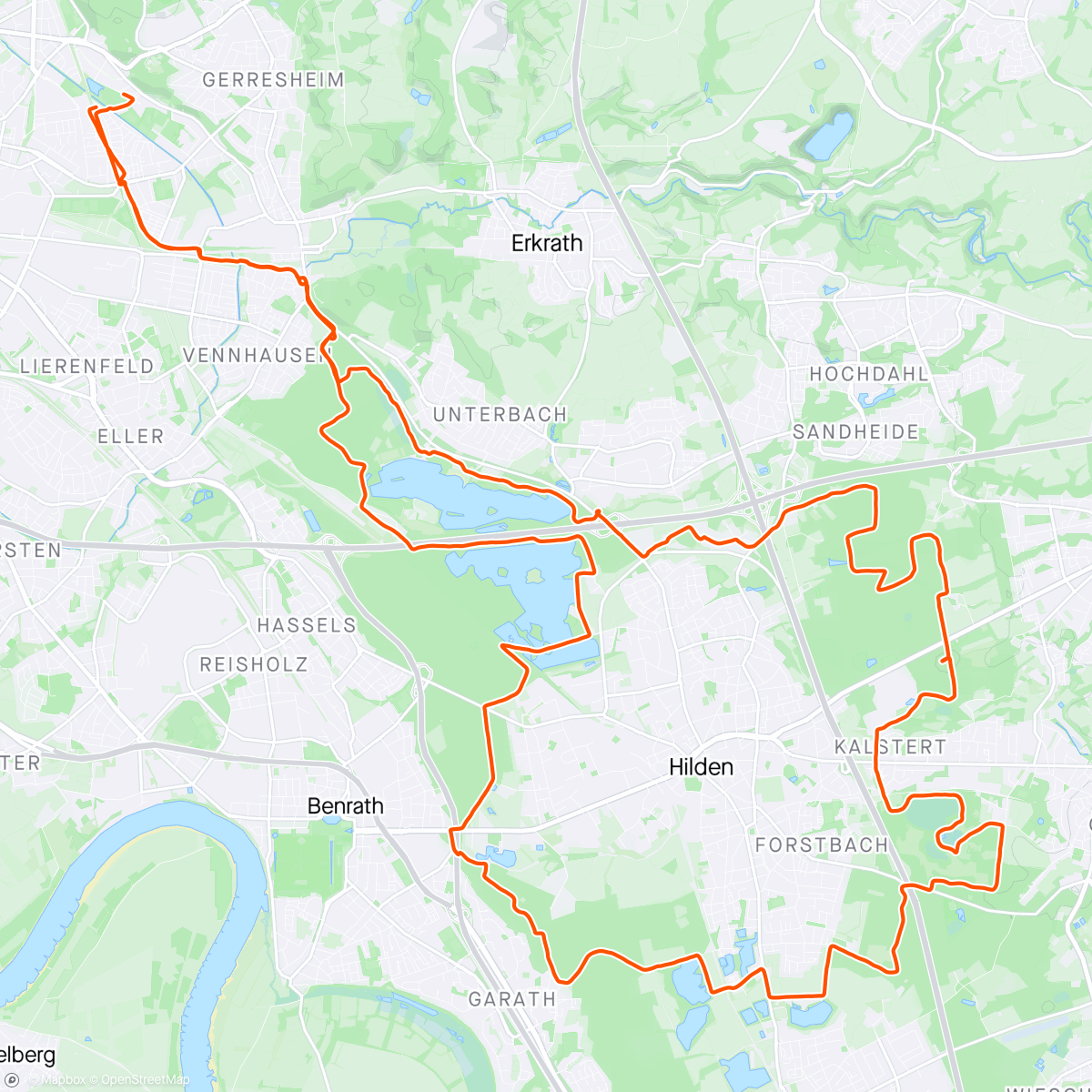 Map of the activity, Sunday Gravel Ride