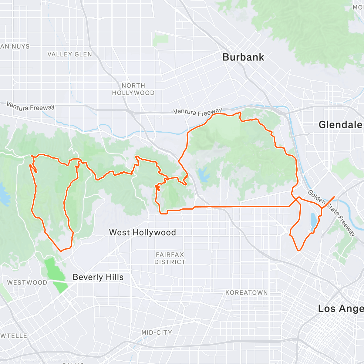 Map of the activity, Westward